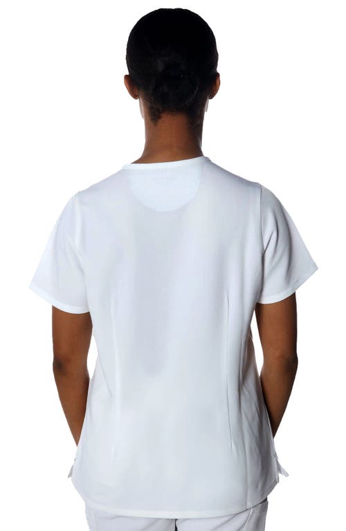 Shop Members Only Cordoba 5-pocket Scrub Top In White