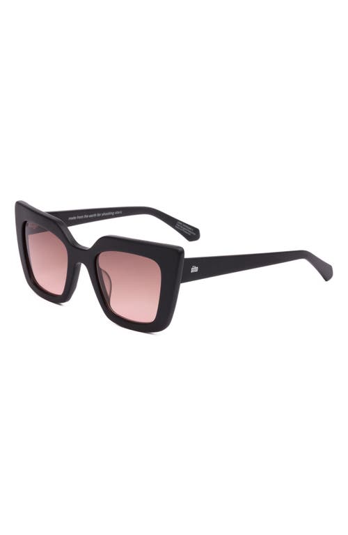 Shop Sito Shades Cult Vision 51mm Standard Square Gradient Sunglasses In Matte Black/grey Rose Grad