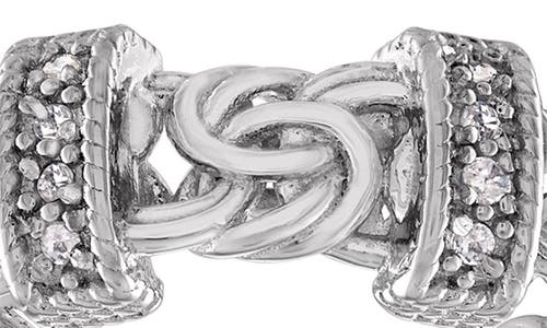 Shop Fzn Diamond Byzantine Ring In White