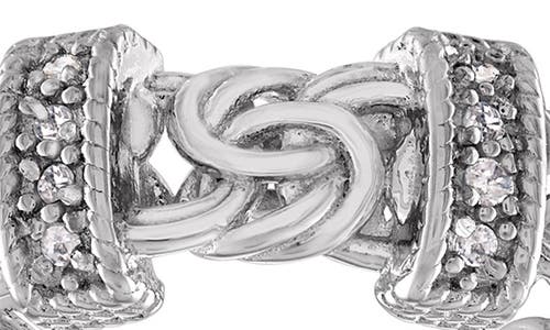 Fzn Diamond Byzantine Ring In White
