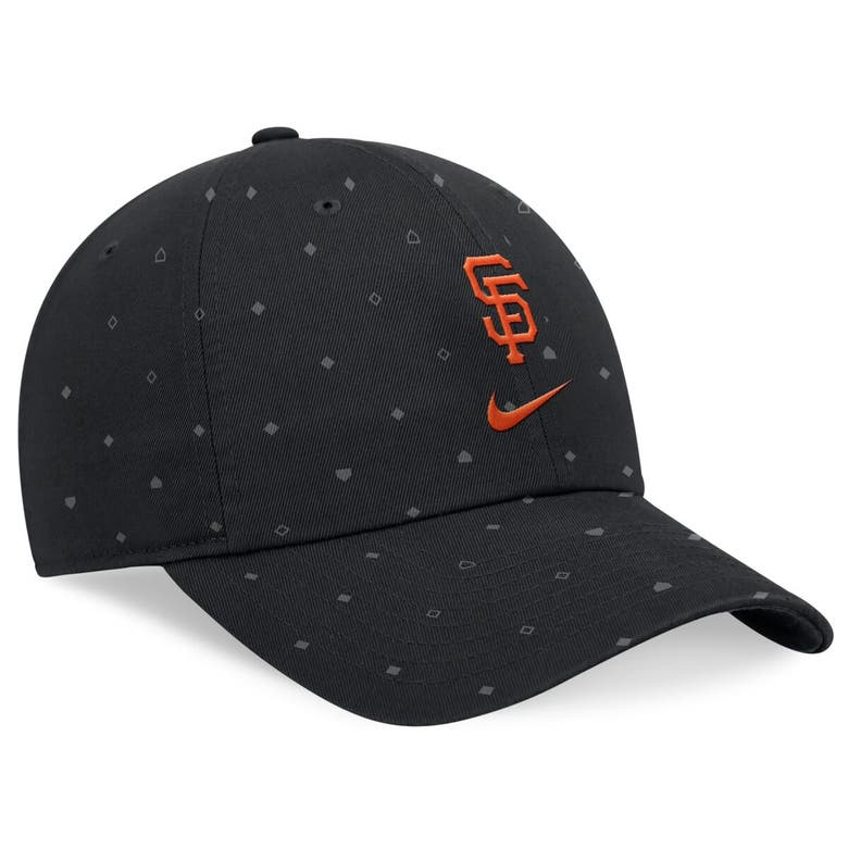 Shop Nike Black San Francisco Giants Primetime Print Club Adjustable Hat