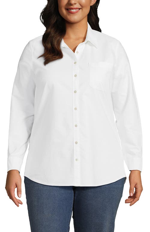 Shop Lands' End Plus Size Oxford Shirt In White