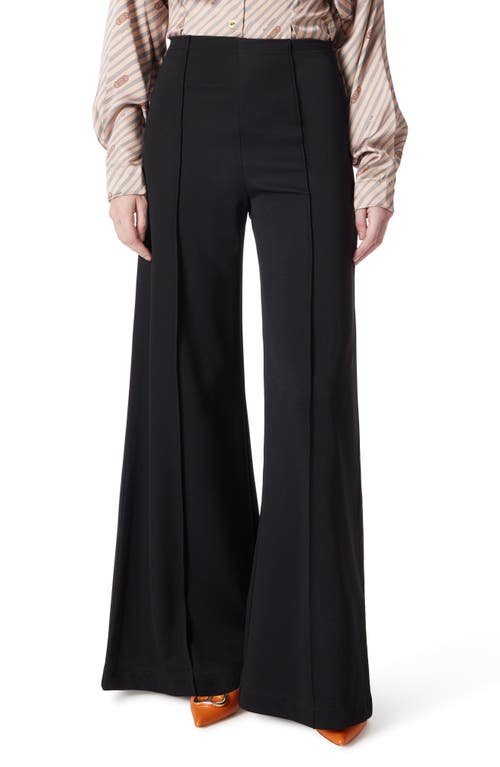 Dee Ocleppo Smooth Stretch Twill Pull-on Wide Leg Pants In Black