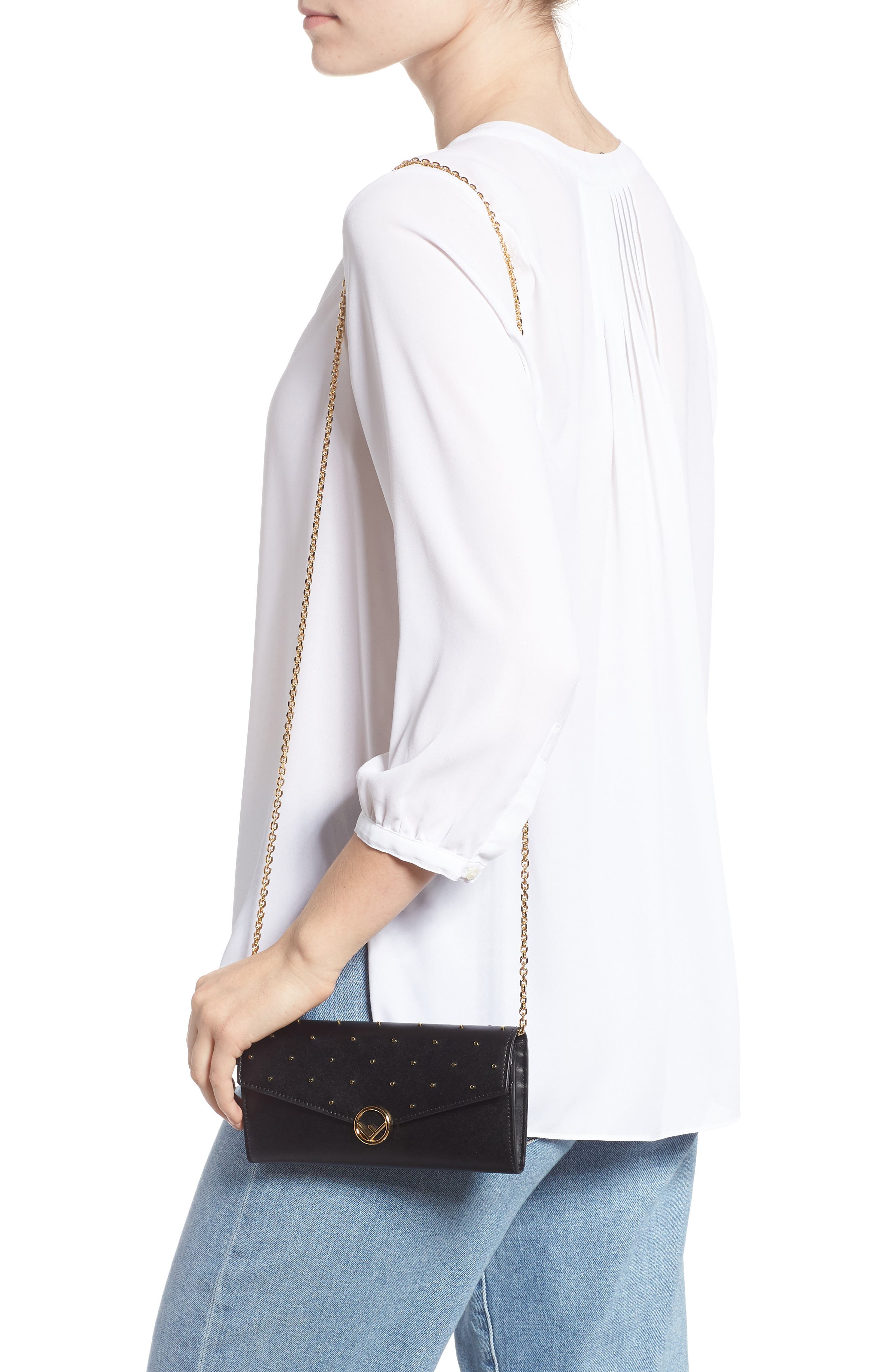 fendi continental with chain