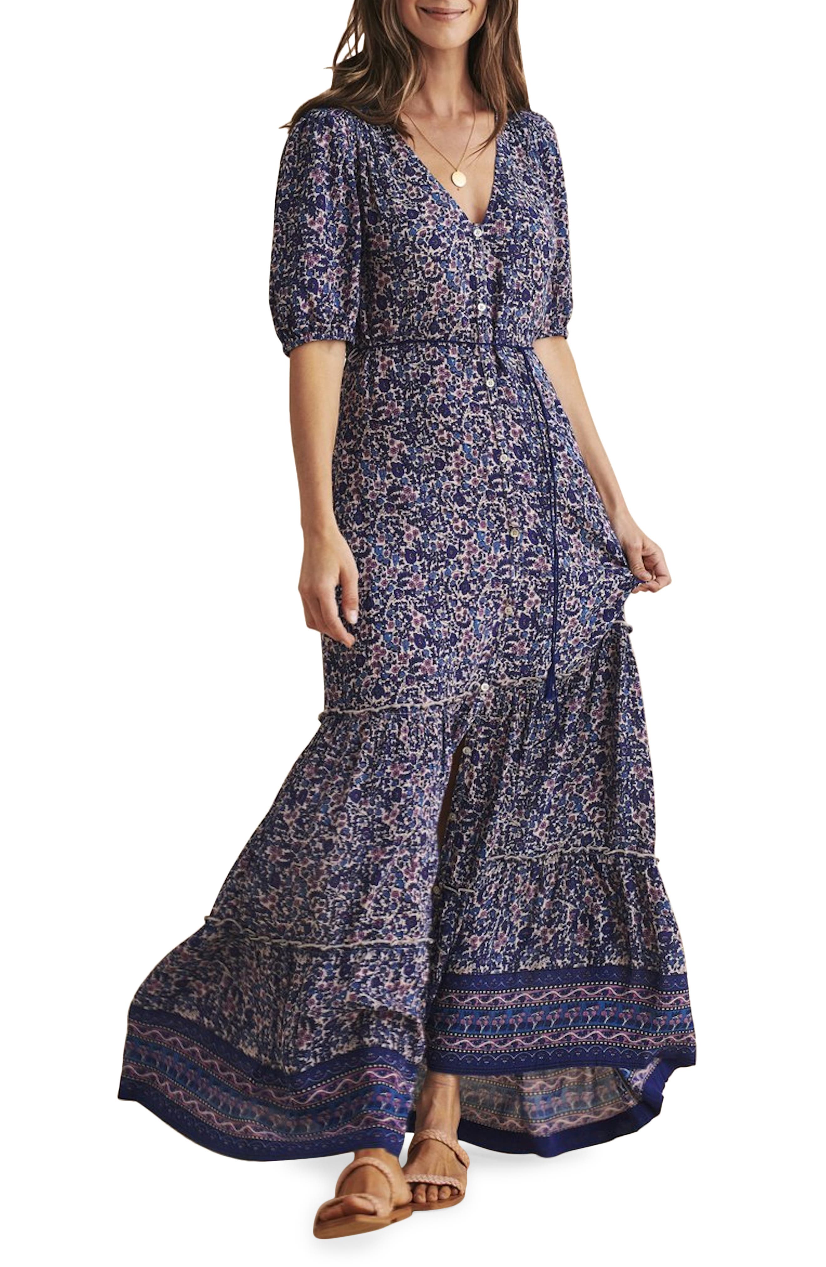 Faherty Orinda Floral Maxi Dress 