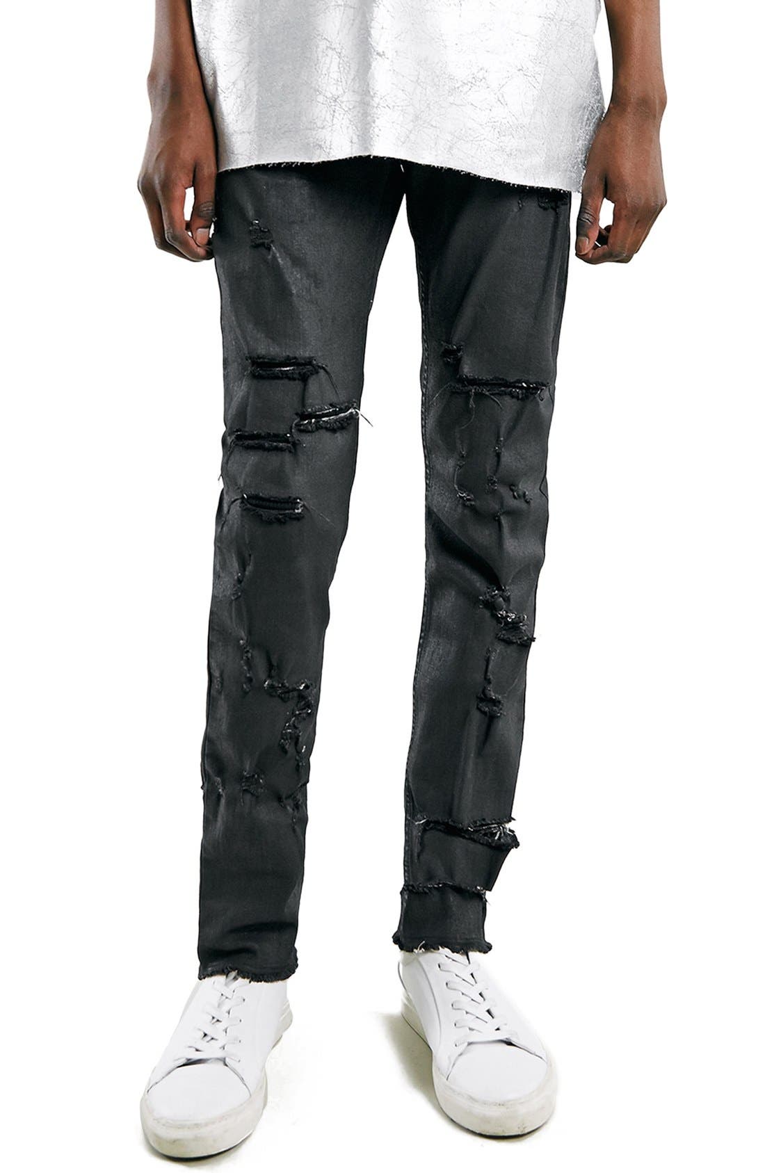 topman coated jeans