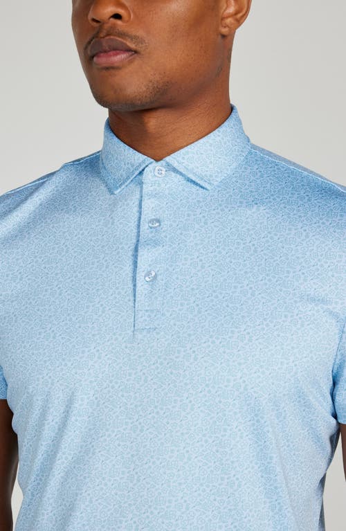Redvanly Kimbell Floral Performance Golf Polo In Atmosphere