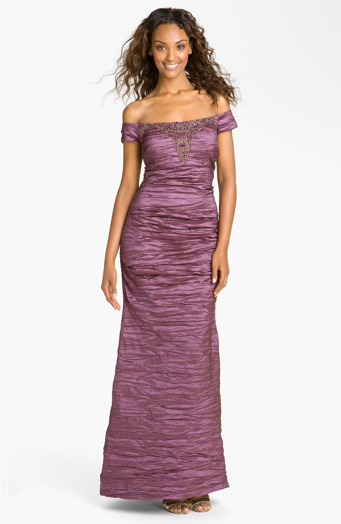 Alex Evenings Ruched Off Shoulder Taffeta Gown Nordstrom