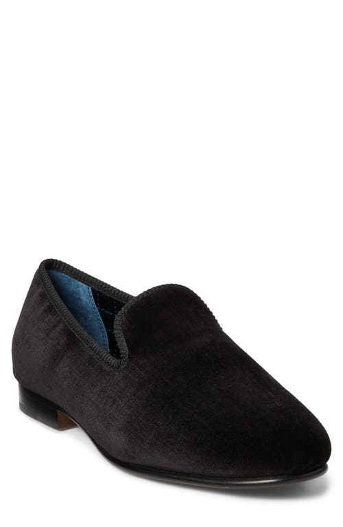 Shop Polo Ralph Lauren Paxton Velvet Slipper In Black