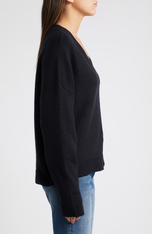 Shop Treasure & Bond Oversize V-neck Sweater In Black