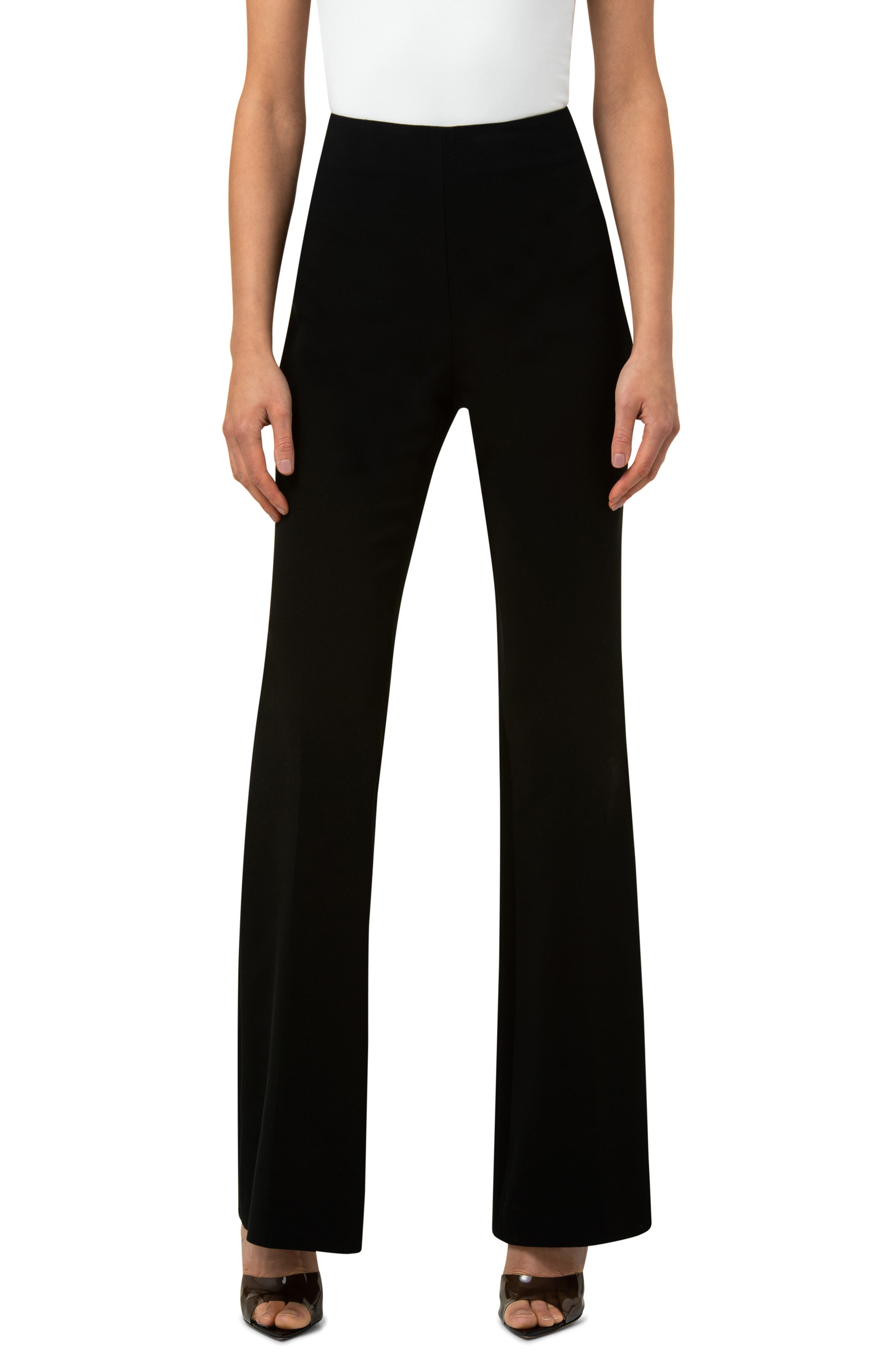 women's wool high rise pants