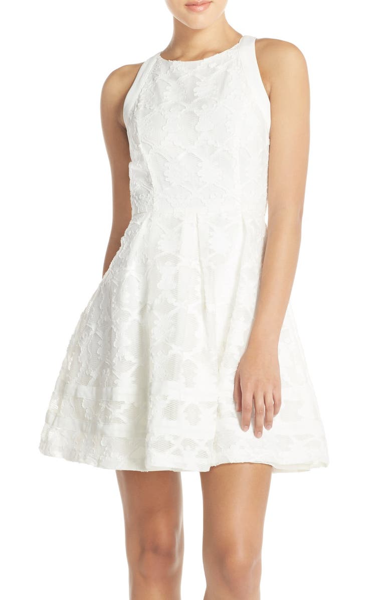 Adelyn Rae Cutout Lace Fit & Flare Dress (Nordstrom Exclusive) | Nordstrom