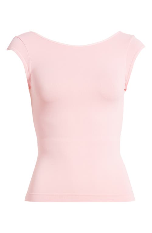 Low Back T-Shirt in Candy Pink