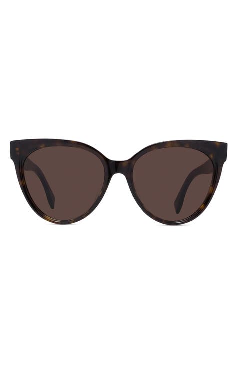 The Fendi Lettering 56mm Cat Eye Sunglasses