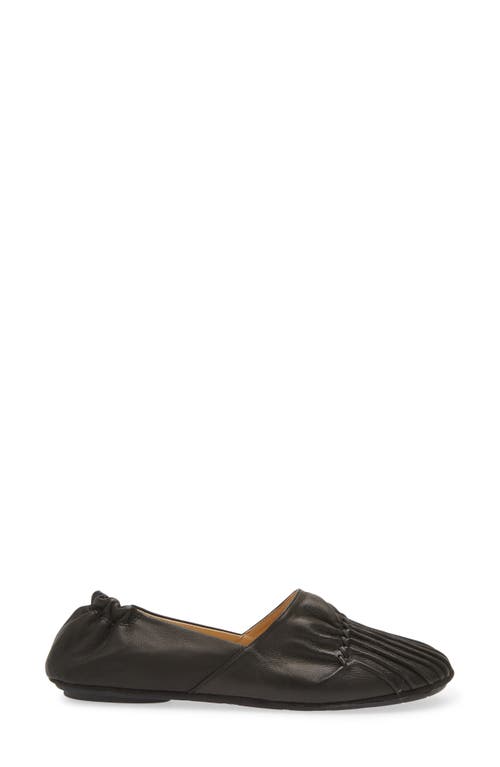 Shop Chocolat Blu Cam Flat In Black Leather