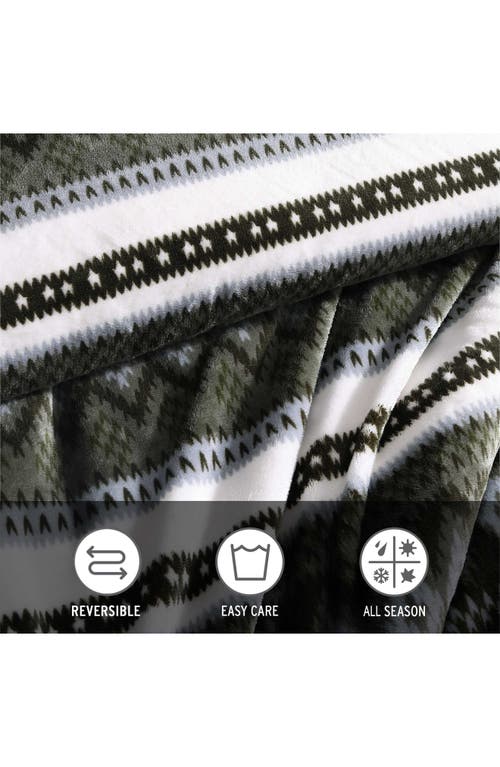 Eddie Bauer Shelton Fair Isle Comforter Set In Dark Green