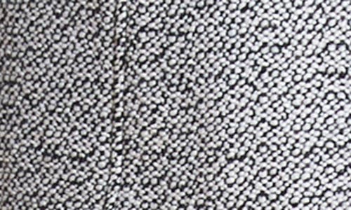 Gallery Notch Collar Tweed Coat In Black/white