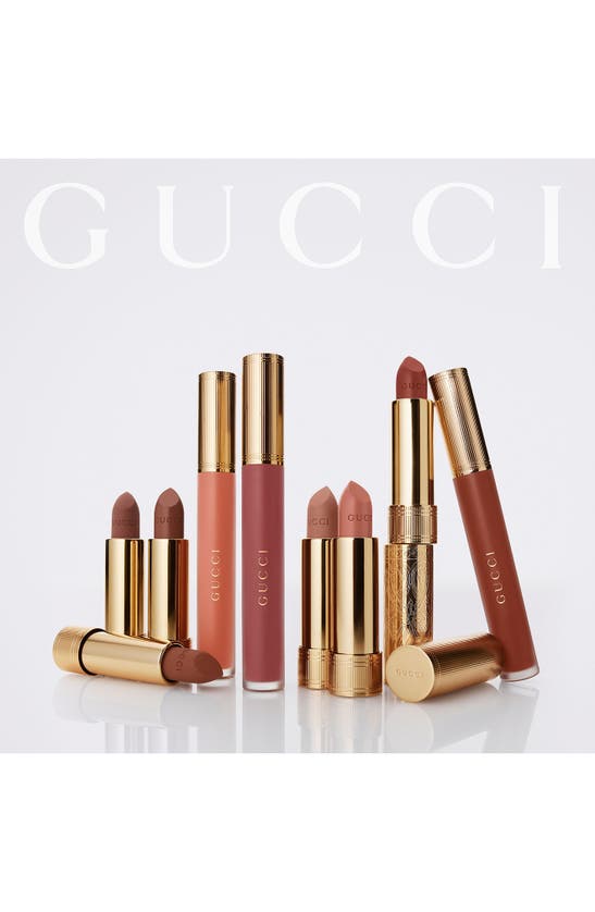 Shop Gucci Rouge À Lèvres Liquid Matte Lipstick In 315 May Peach