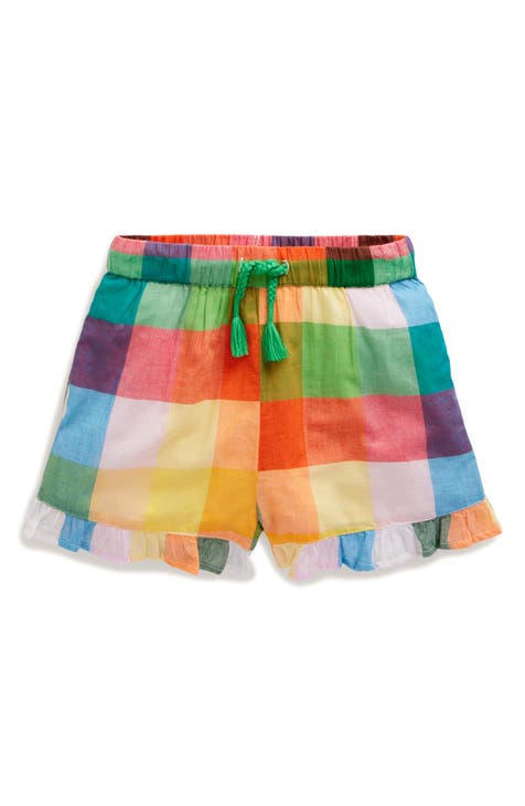 Kids' Check Frill Hem Shorts (Toddler, Little Kid & Big Kid)