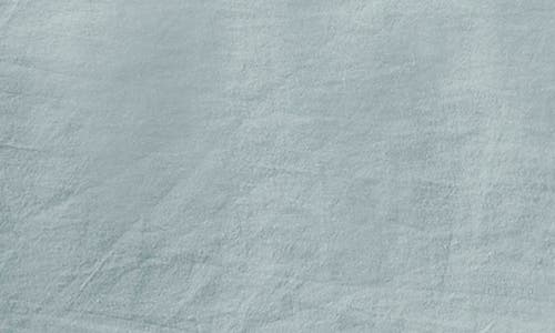 Shop Coyuchi Organic Cotton Crinkled Percale Fitted Sheet In Surf Chambray