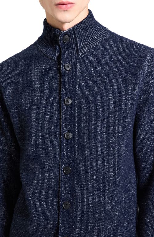 Theory Wilfred Wool & Cashmere Cardigan In Baltic/pebble Heather