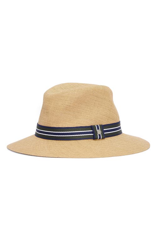 Shop Barbour Rothbury Woven Fedora In Tan/classic