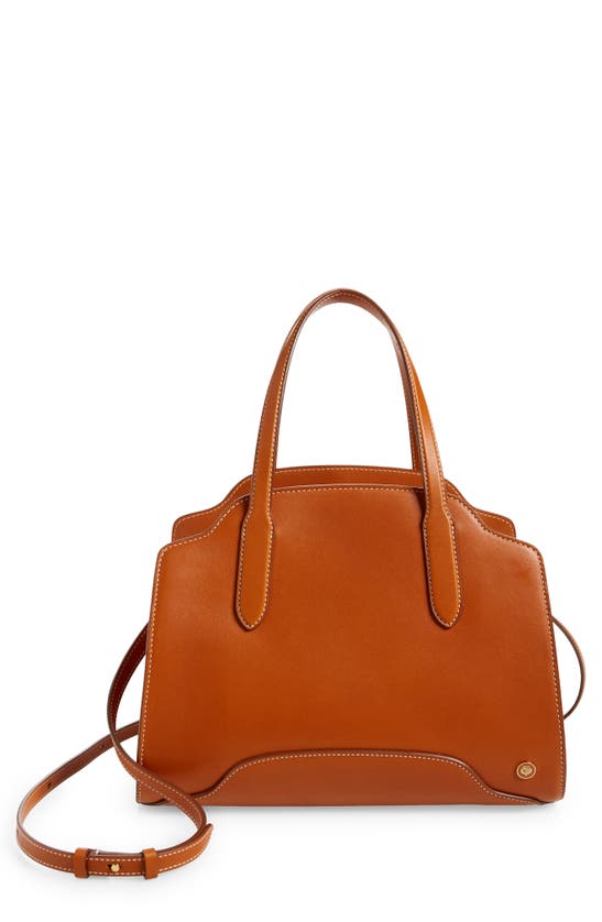 Loro Piana Sesia Medium Leather Tote Bag In Warm Tan