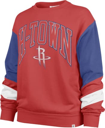 Women's '47 Red Houston Rockets 2023/24 City Edition Nova Crew Pullover  Sweatshirt