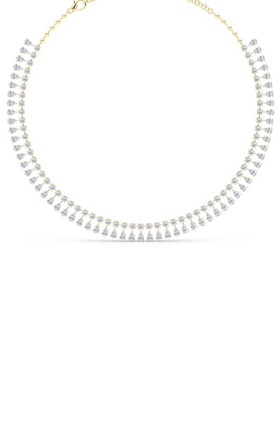 Hautecarat Lab Created Diamond Frontal Necklace In 18k Yellow Gold