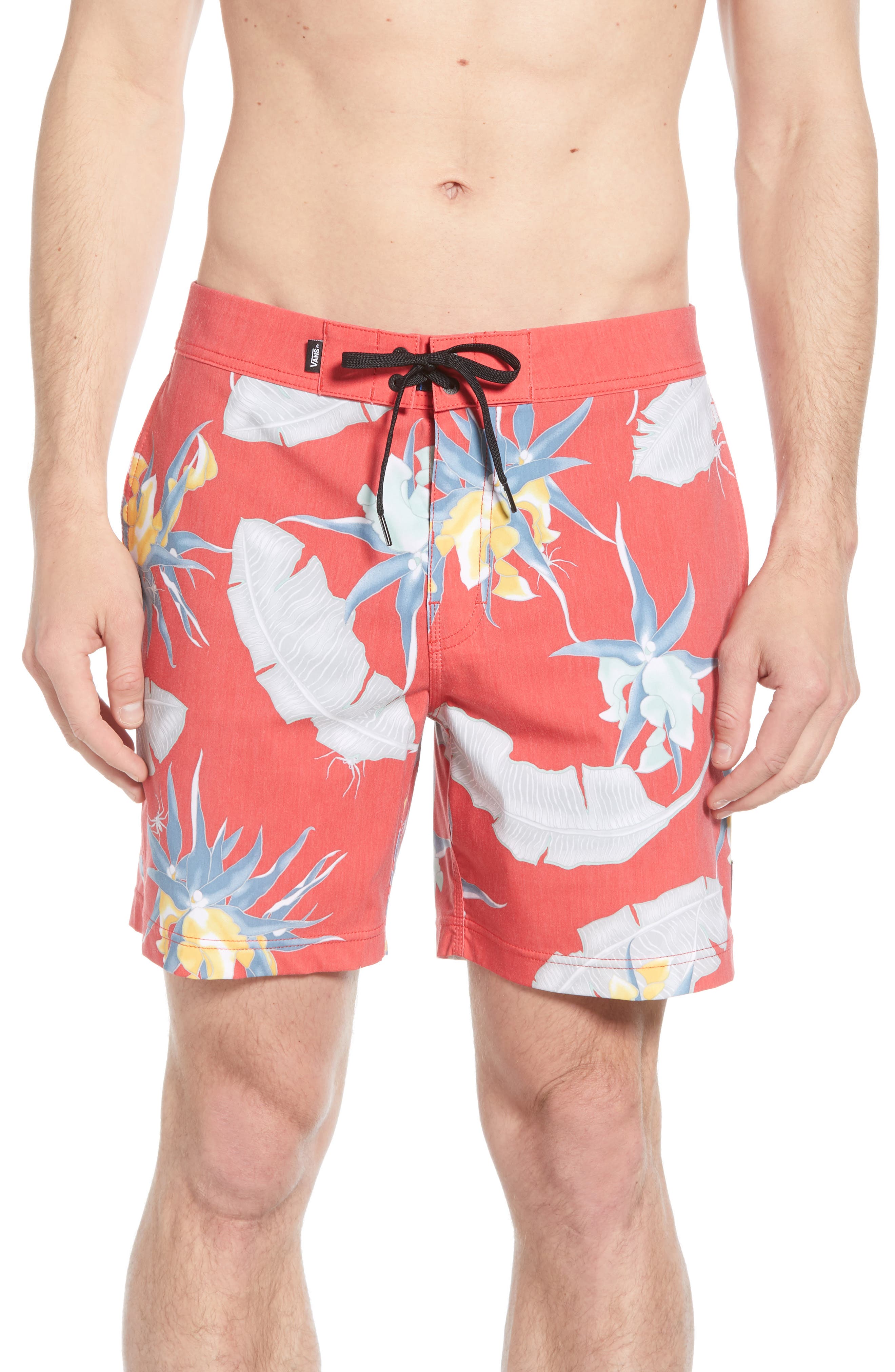 Vans Arachnofloria Board Shorts, Red