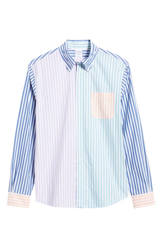 Shop Brooks Brothers Fun Stripe Colorblock Button-down Shirt