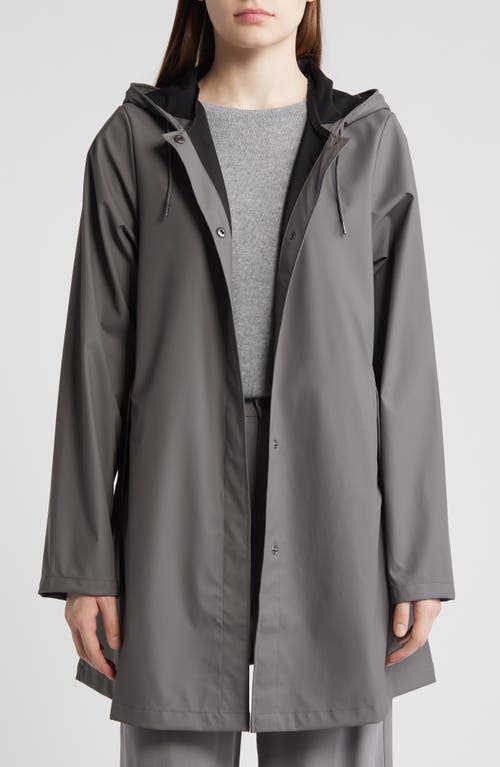 Shop Rains Waterproof A-line Rain Jacket In Grey