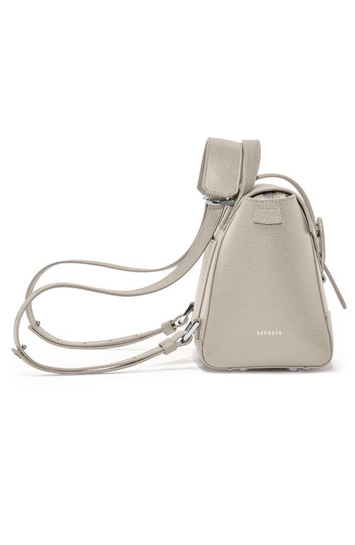 Shop Senreve Mini Maestra Pebbled Leather 4-way Convertible Handbag In Sand