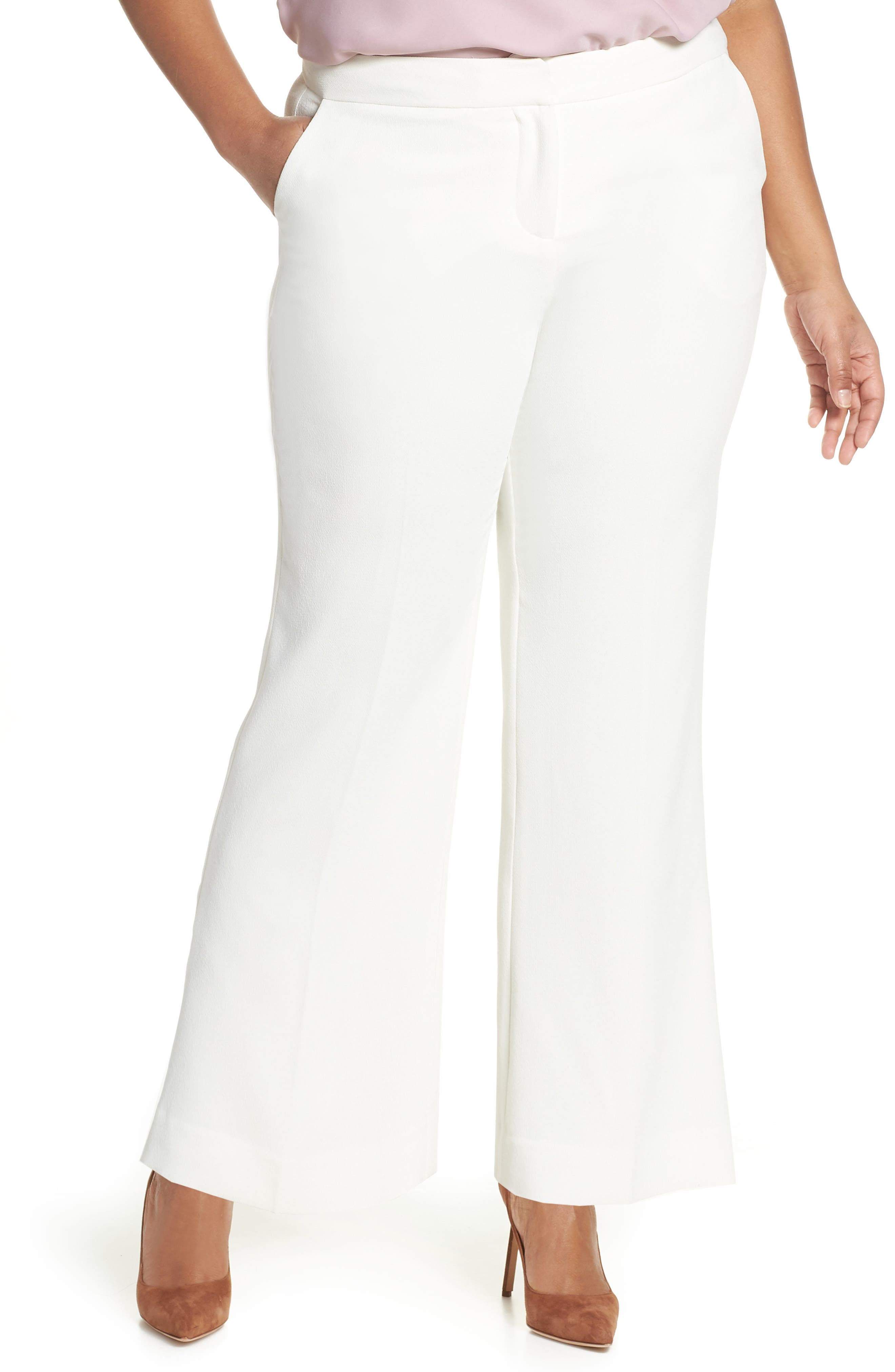 Vince Camuto Crepe Trousers (Plus Size) Nordstrom