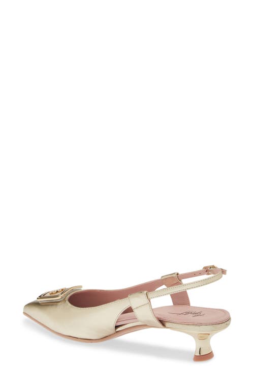 Naot Amber Pointed Toe Slingback Pump In Gold Metallic Leather
