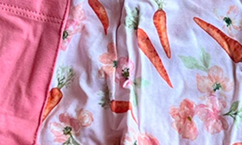 Shop Laree + Co Carrots Print Dress & Leggings Set In Pink