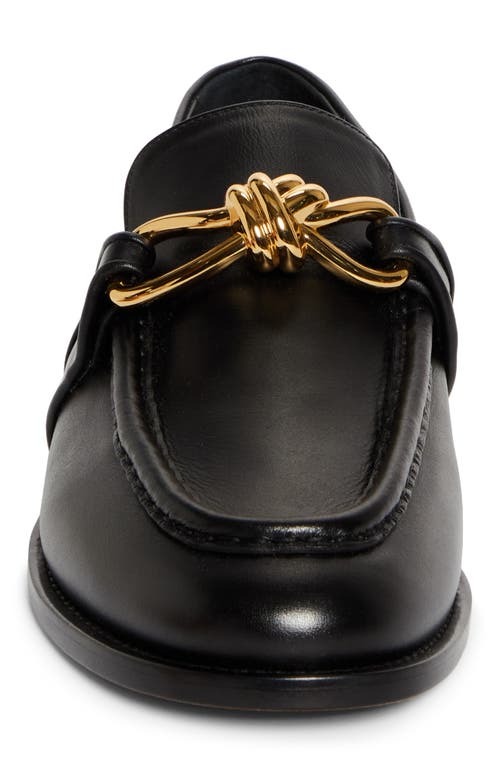 Shop Bottega Veneta Astaire Knot Bit Loafer In 1000 Black