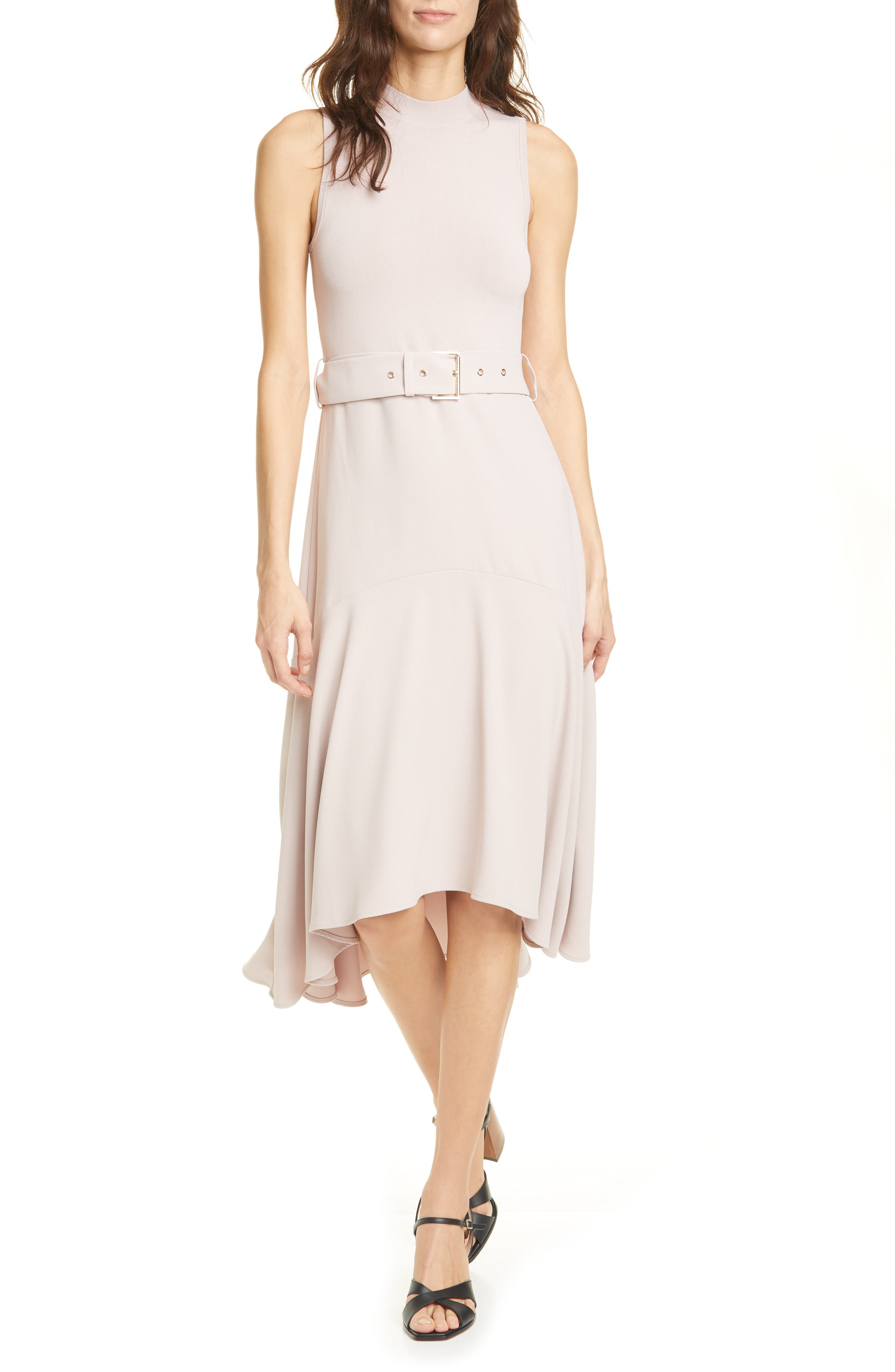 corvala sleeveless midi dress