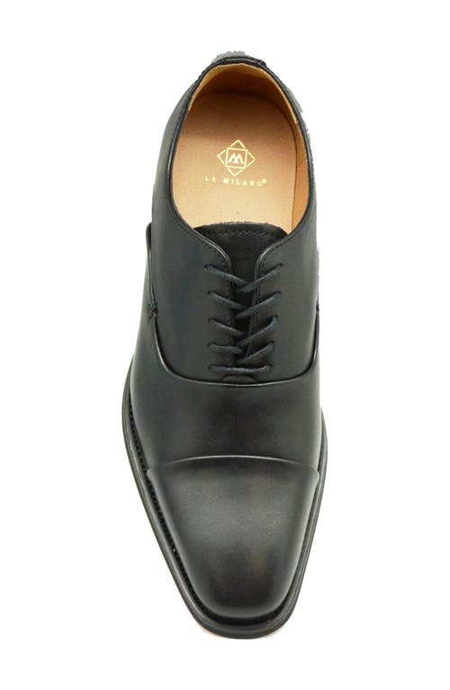 La Milano Winn Cap Toe Oxford In Black
