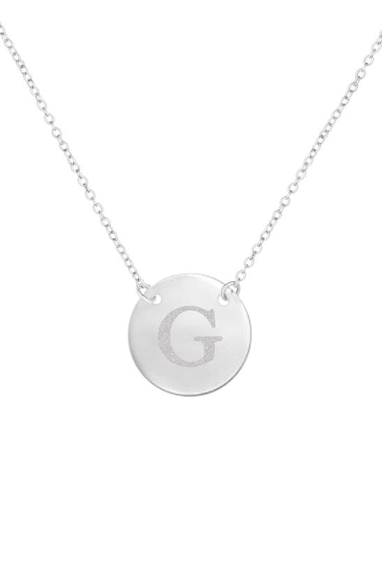 Savvy Cie Jewels Initial Pendant Necklace In White - G | ModeSens