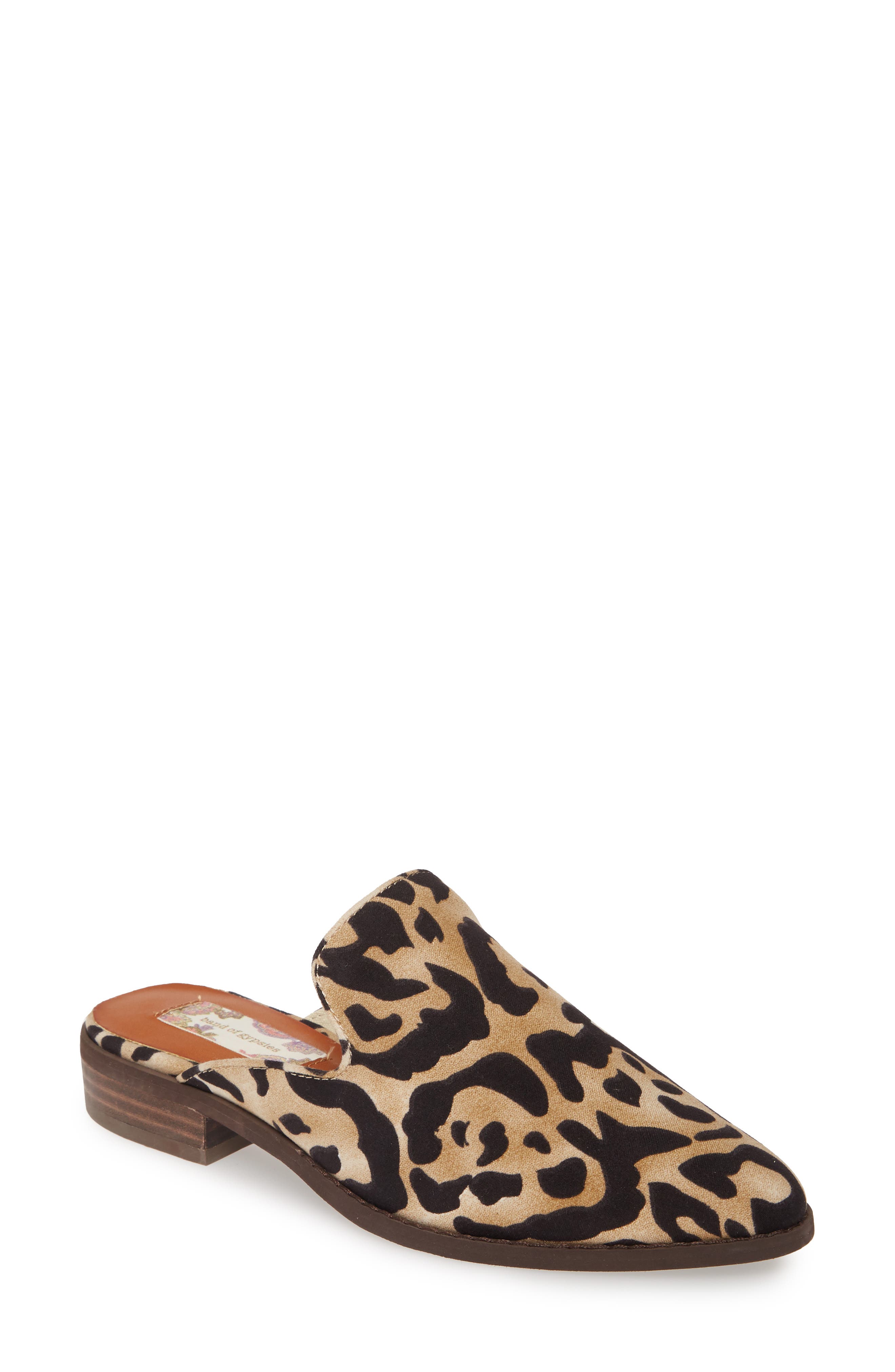 leopard loafer mule