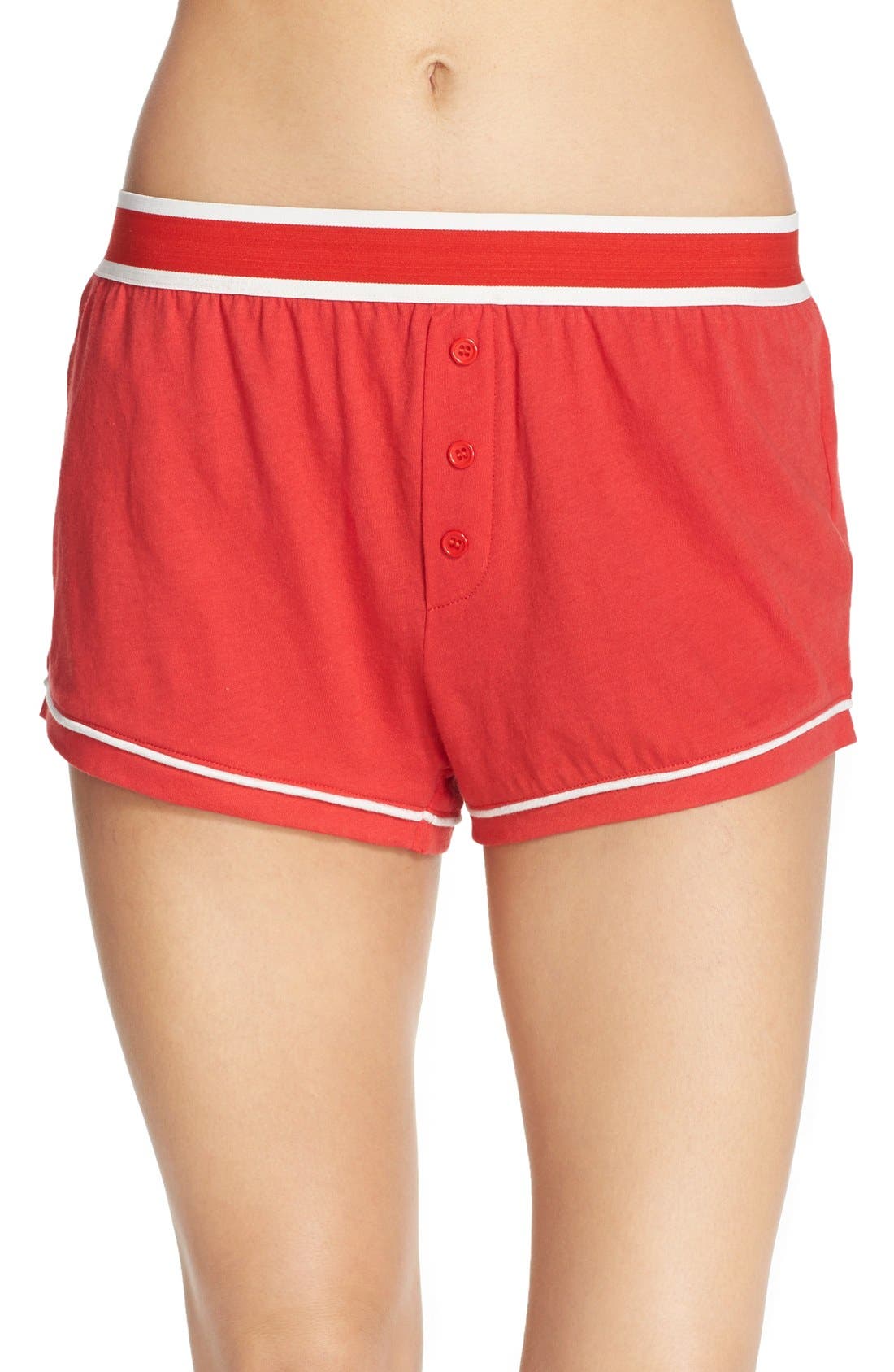 MINKPINK Embroidered Cotton Sleep Shorts Nordstrom