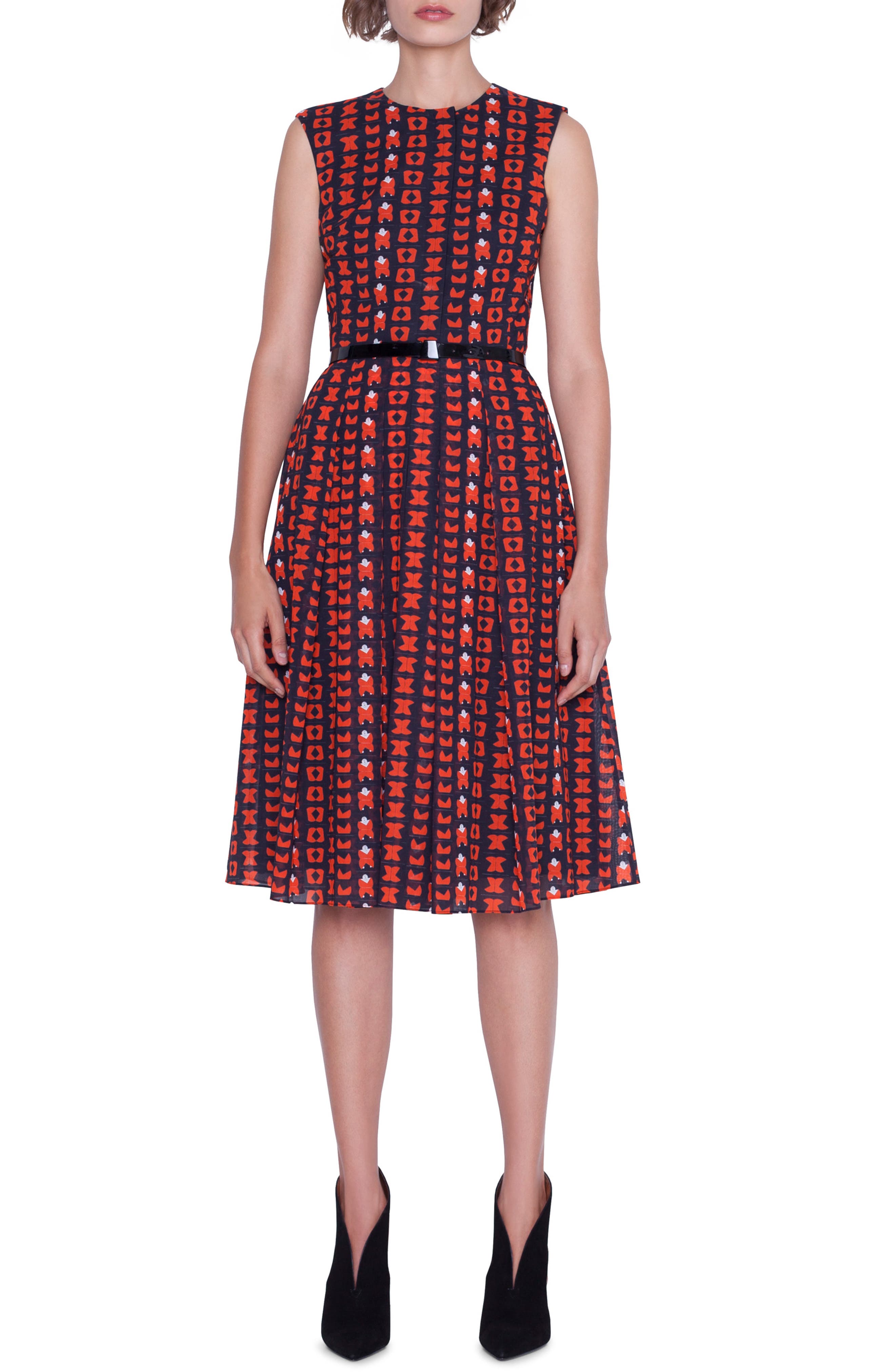 Akris Magic Forms Print Cotton Voile Dress