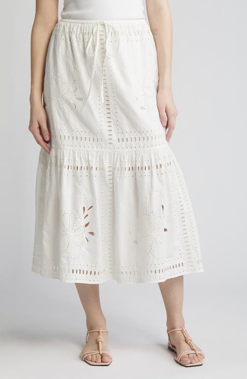 Rails Prina Cotton Eyelet Skirt White at Nordstrom,