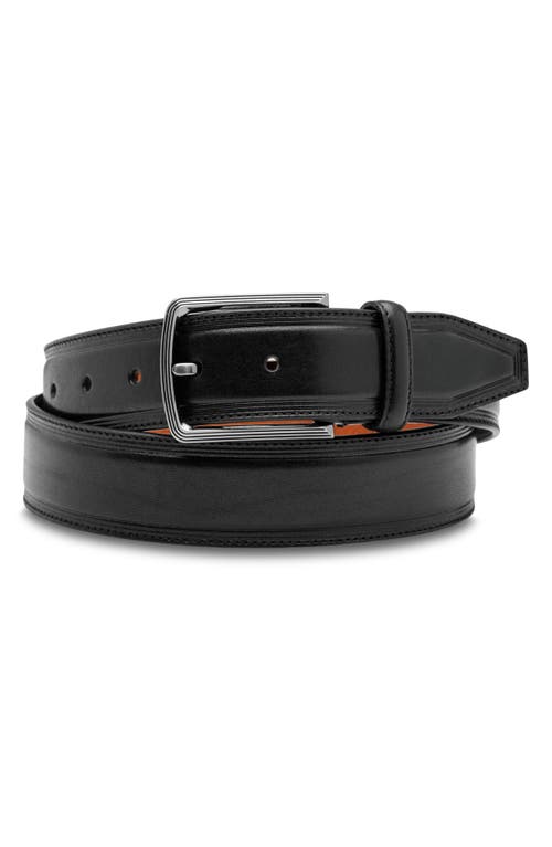 Bosca Sorento Leather Belt in Black