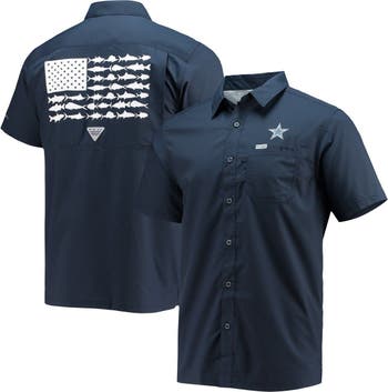 Men's Columbia Navy North Carolina Tar Heels Terminal Tackle Omni-Shade  T-Shirt