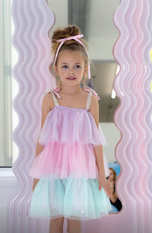 Lola + The Boys Sparkle Ombre Dress In Multicolor
