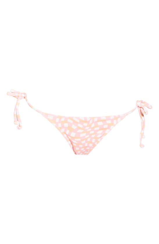Billabong Island Song Side Tie Bikini Bottoms In Pink Multi