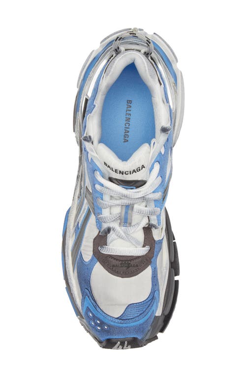 Shop Balenciaga Runner Sneaker In Blue/white/grey