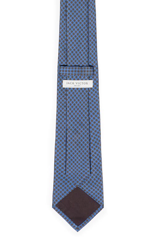 Shop Jack Victor Mackay Floral Print Silk Tie In Sky Blue